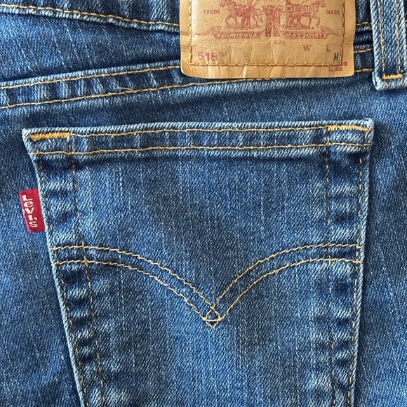 Y2K Levi’s 518 Super Low Stretch Boot Cut Jeans Denim Blue Size 13 Juniors - Picture 4 of 11